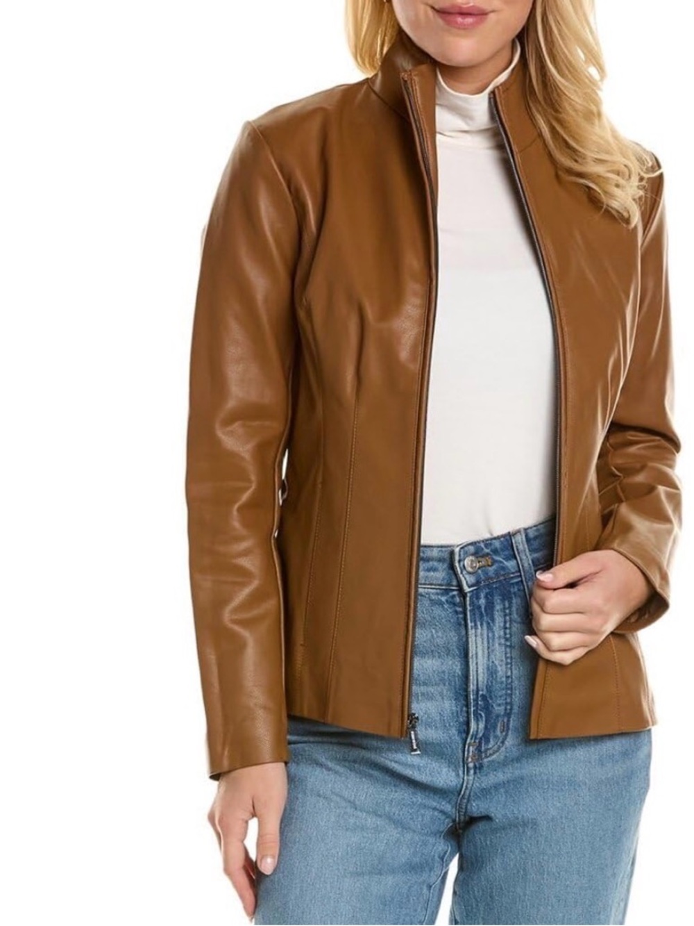 Kenneth Cole New York women's faux leather jacket - Picture 2 of 15